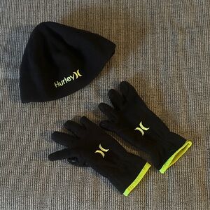 Hurley boys winter hat and gloves bundle